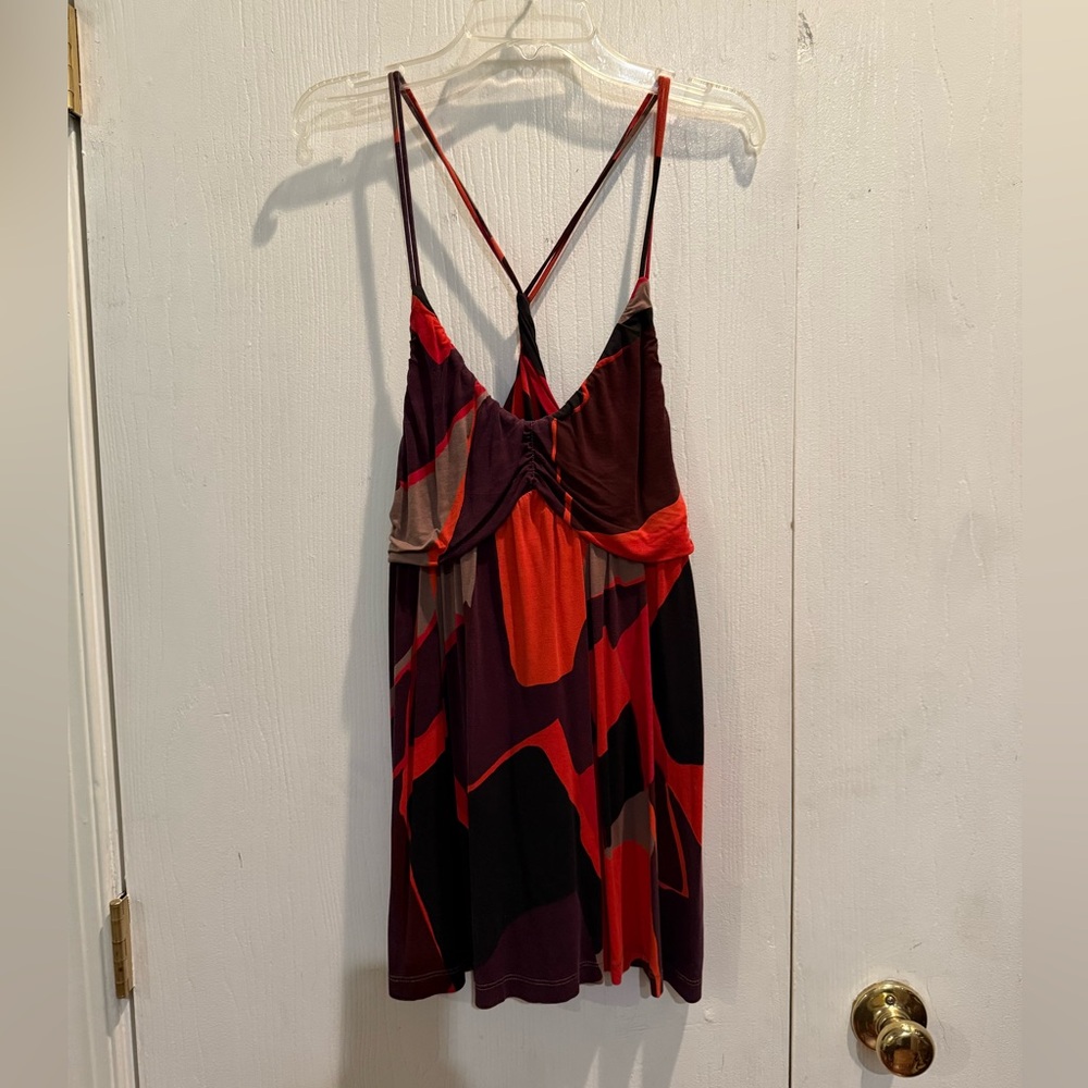 French Connection Red & Purple Tank Top